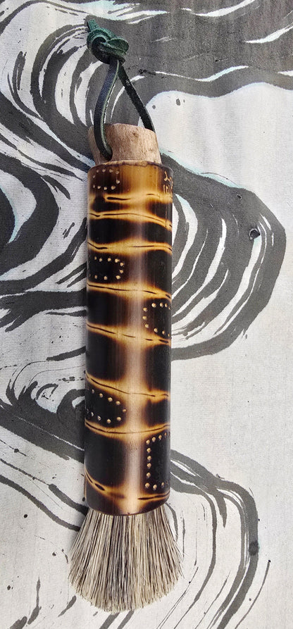 Coarse Horsehair Blunt Brush with Bamboo Handle Paintbrushes Elizabeth Schowachert Art