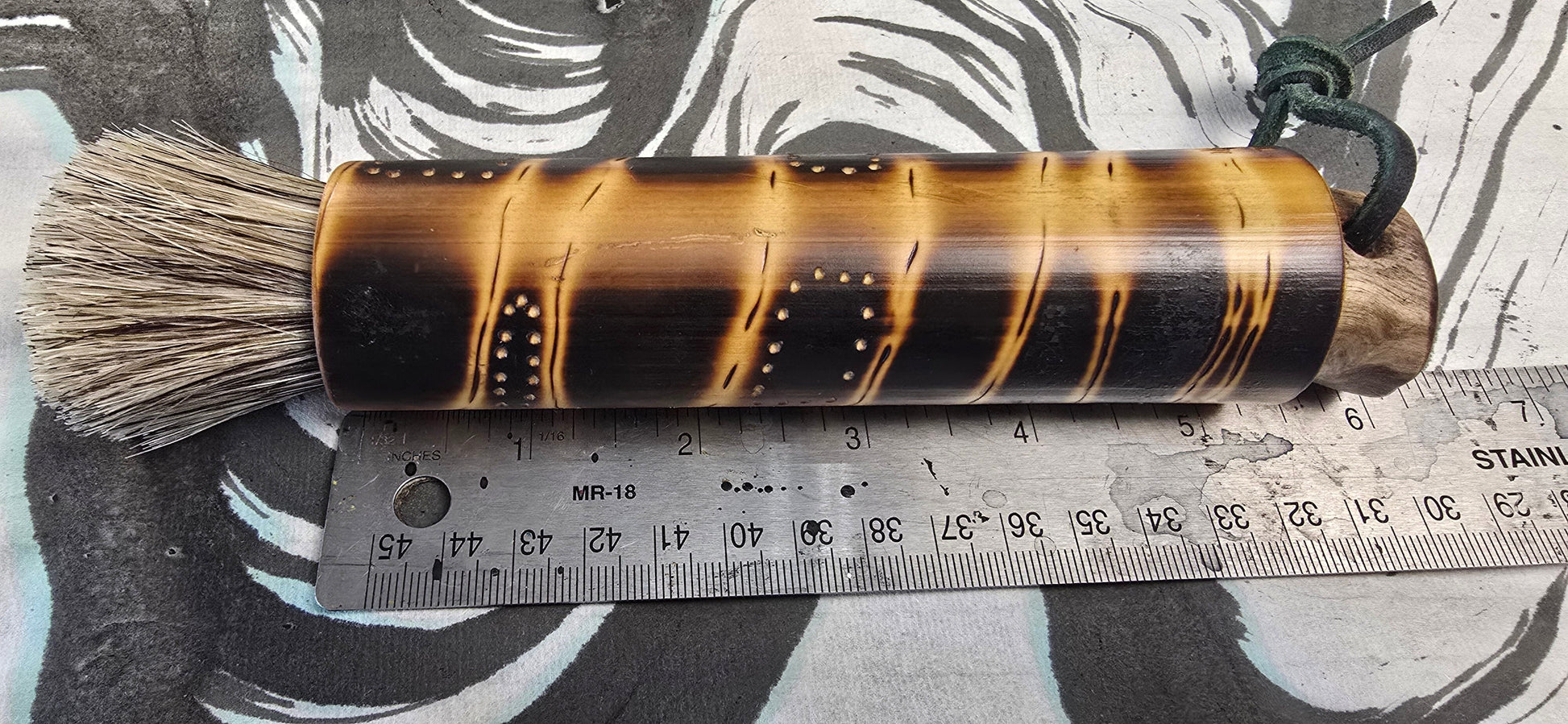 Coarse Horsehair Blunt Brush with Bamboo Handle Paintbrushes Elizabeth Schowachert Art