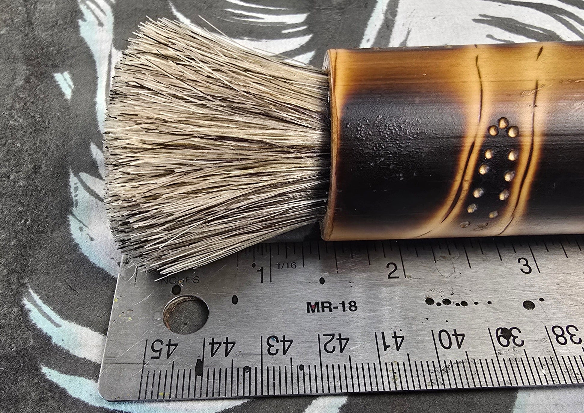 Coarse Horsehair Blunt Brush with Bamboo Handle Paintbrushes Elizabeth Schowachert Art