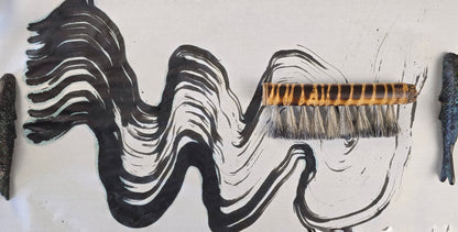 Coarse Horsehair Brush with Bamboo Handle Elizabeth Schowachert Art
