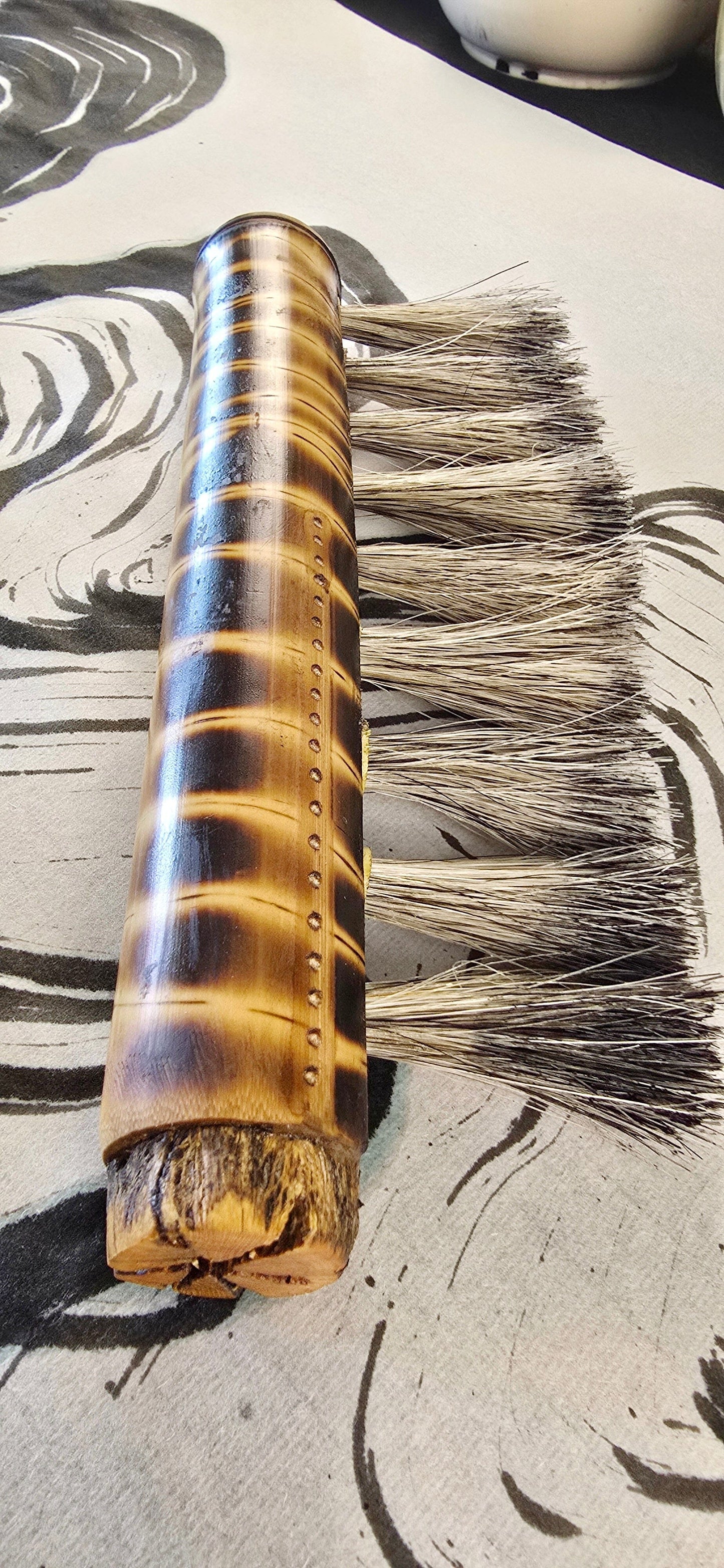 Coarse Horsehair Brush with Bamboo Handle Elizabeth Schowachert Art