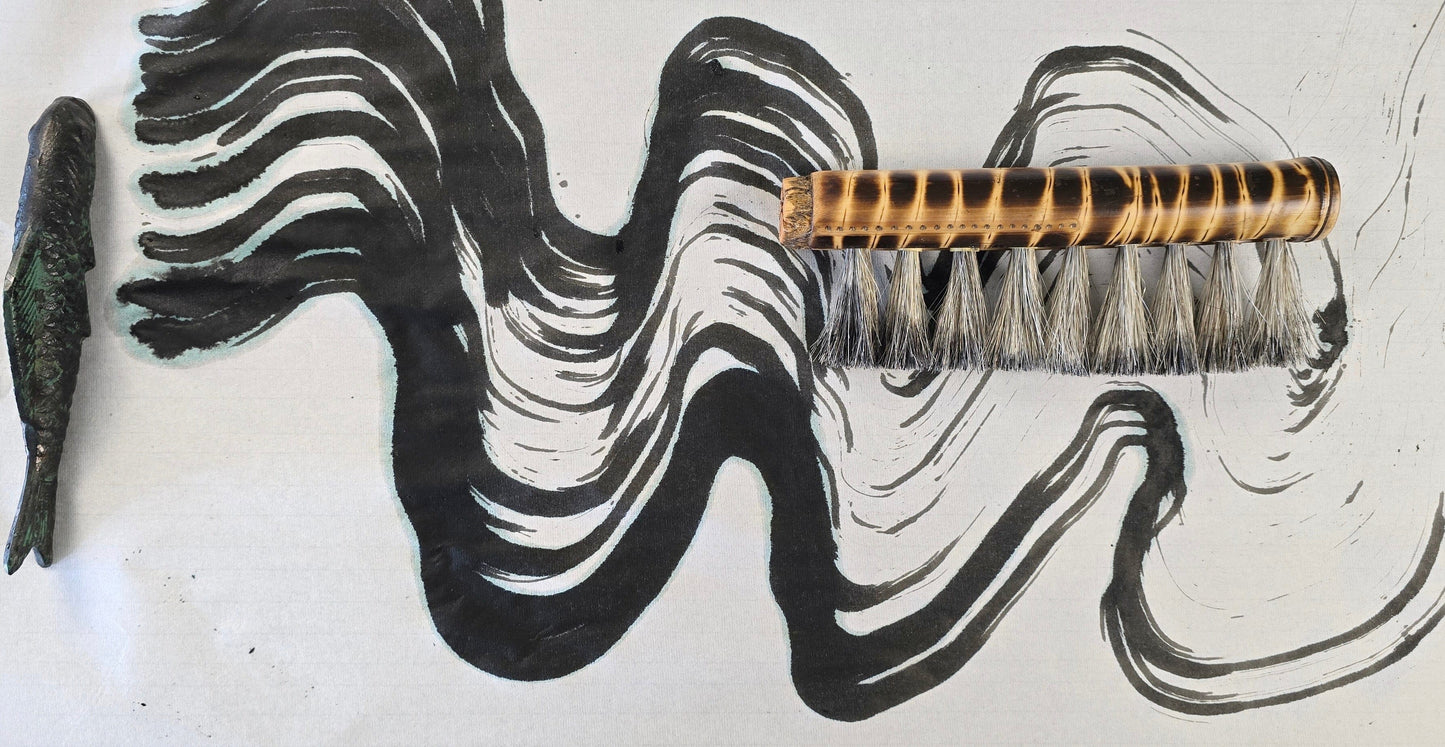 Coarse Horsehair Brush with Bamboo Handle Elizabeth Schowachert Art