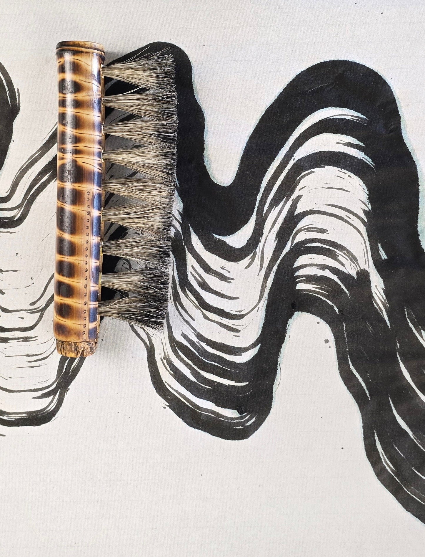 Coarse Horsehair Brush with Bamboo Handle Elizabeth Schowachert Art