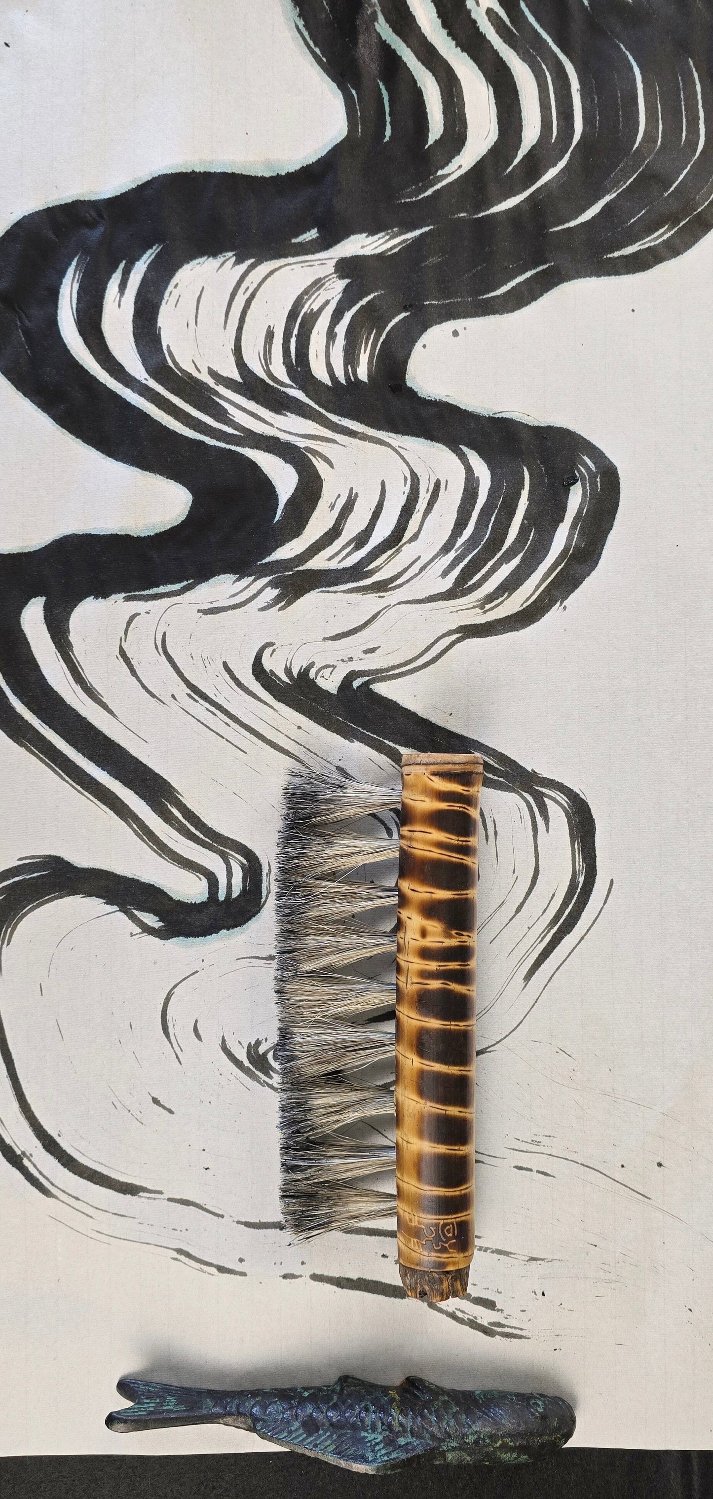 Coarse Horsehair Brush with Bamboo Handle Elizabeth Schowachert Art