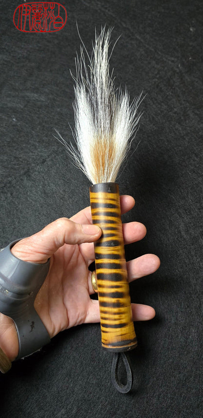 Deer and Skunk Bristle Sumi-e Brush with Bamboo Handle Paintbrush Elizabeth Schowachert Art