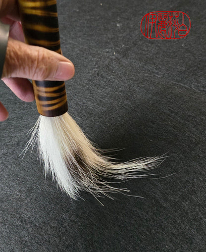 Deer and Skunk Bristle Sumi-e Brush with Bamboo Handle Paintbrush Elizabeth Schowachert Art