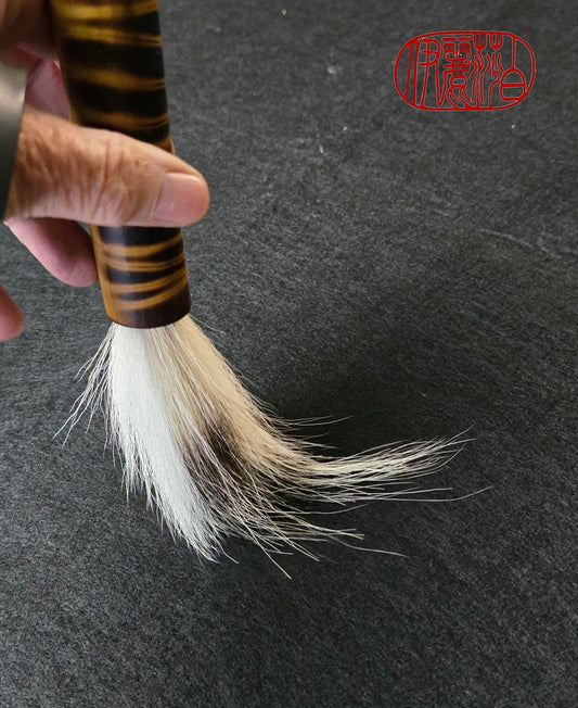 Deer and Skunk Bristle Sumi-e Brush with Bamboo Handle Paintbrush Elizabeth Schowachert Art