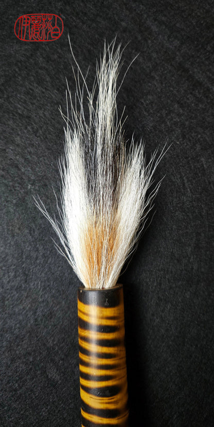Deer and Skunk Bristle Sumi-e Brush with Bamboo Handle Paintbrush Elizabeth Schowachert Art