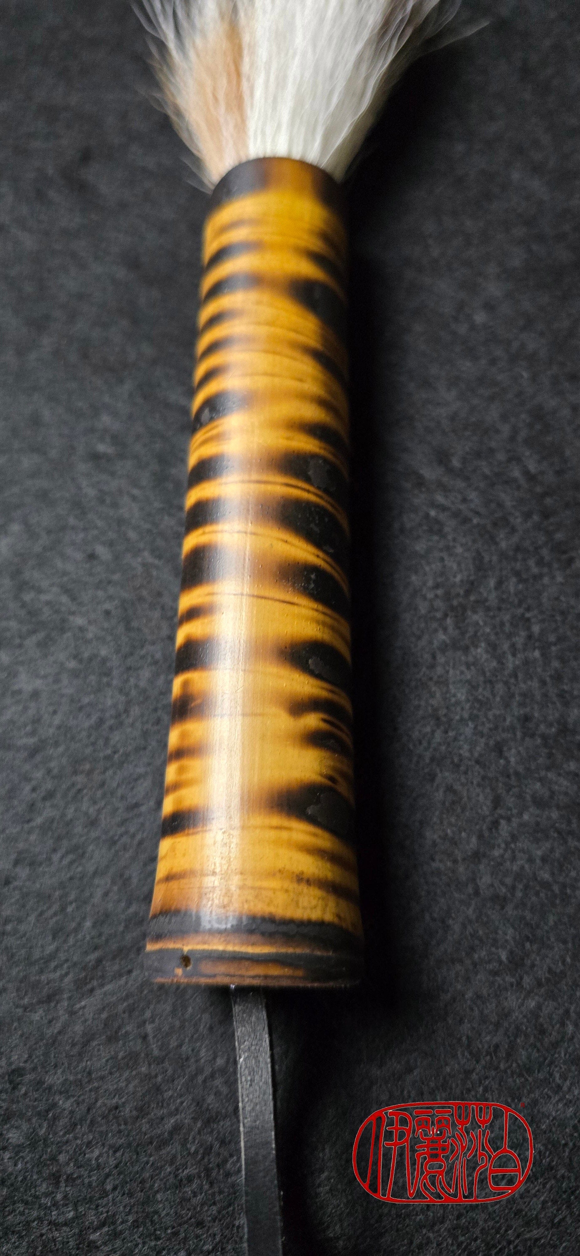 Deer and Skunk Bristle Sumi-e Brush with Bamboo Handle Paintbrush Elizabeth Schowachert Art