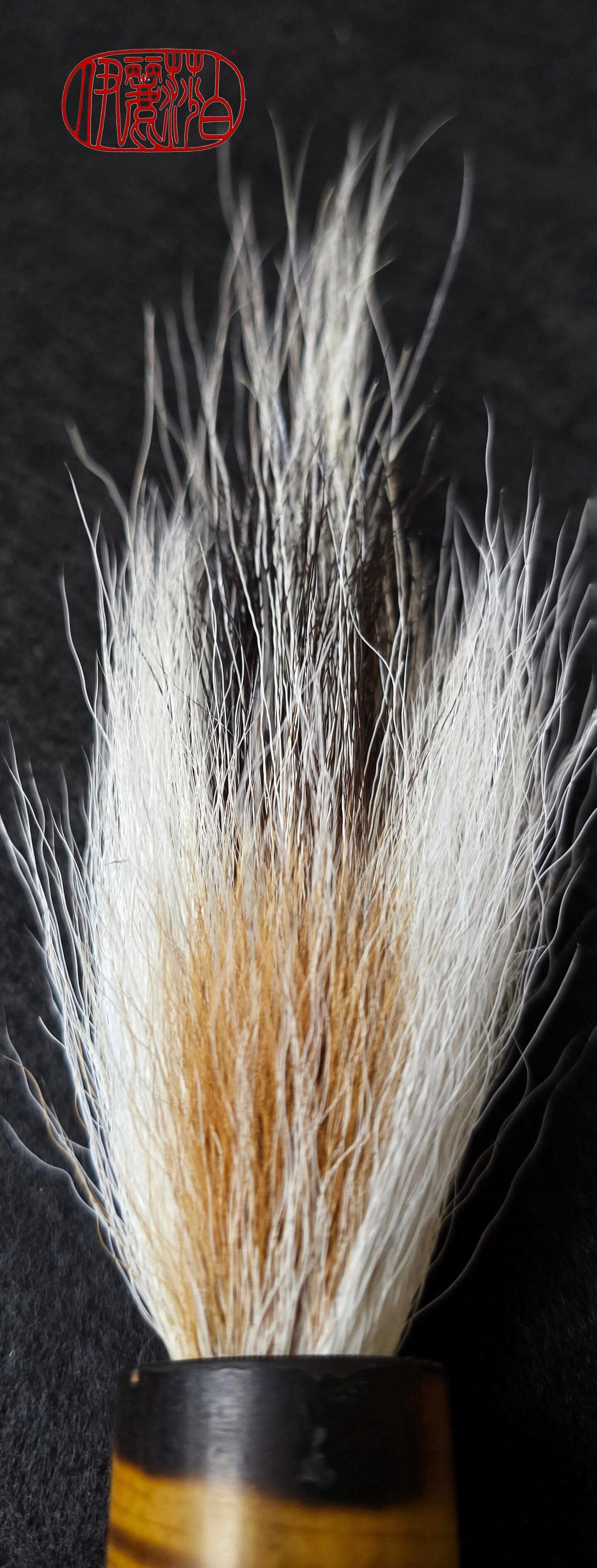 Deer and Skunk Bristle Sumi-e Brush with Bamboo Handle Paintbrush Elizabeth Schowachert Art