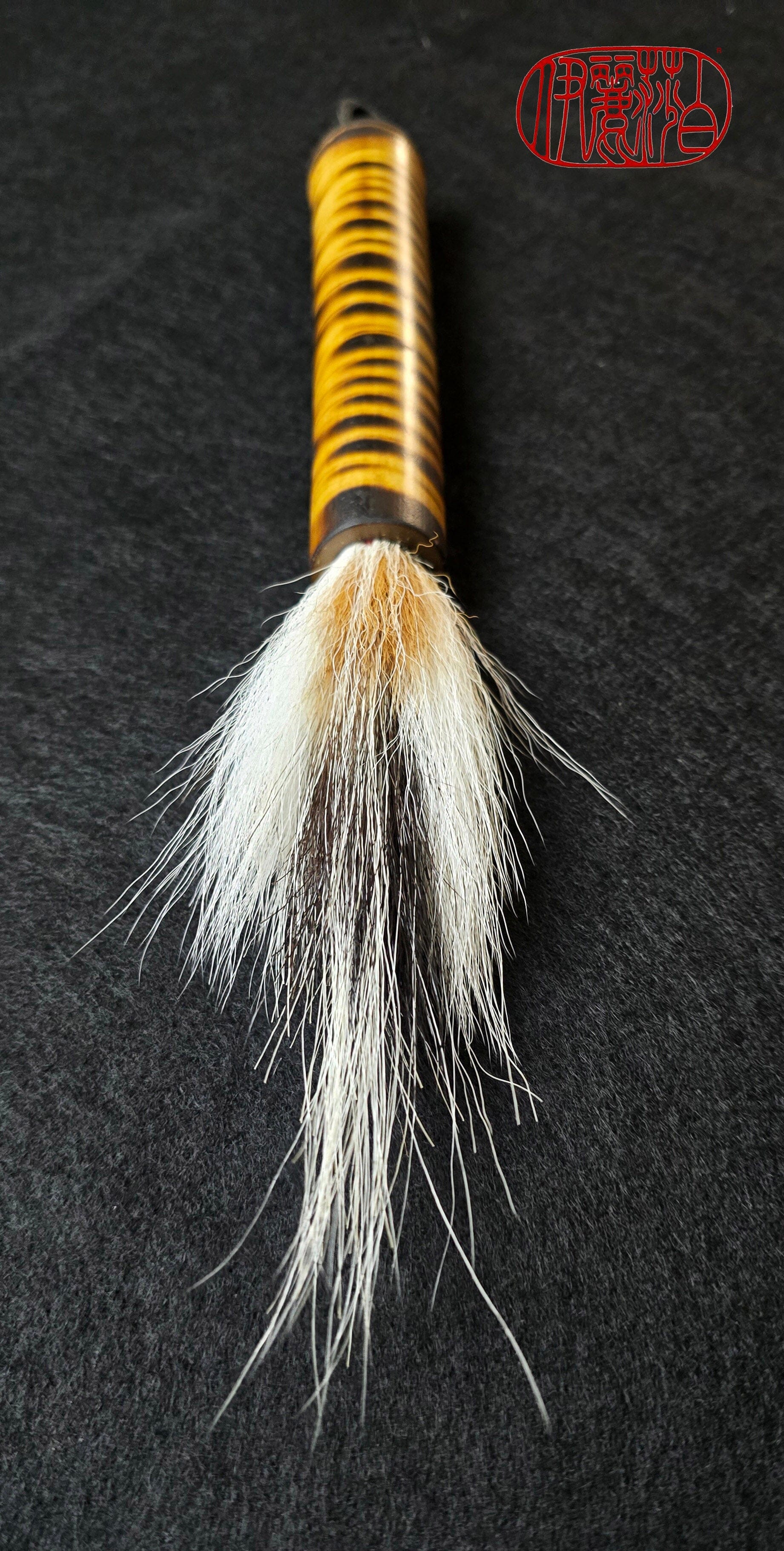 Deer and Skunk Bristle Sumi-e Brush with Bamboo Handle Paintbrush Elizabeth Schowachert Art