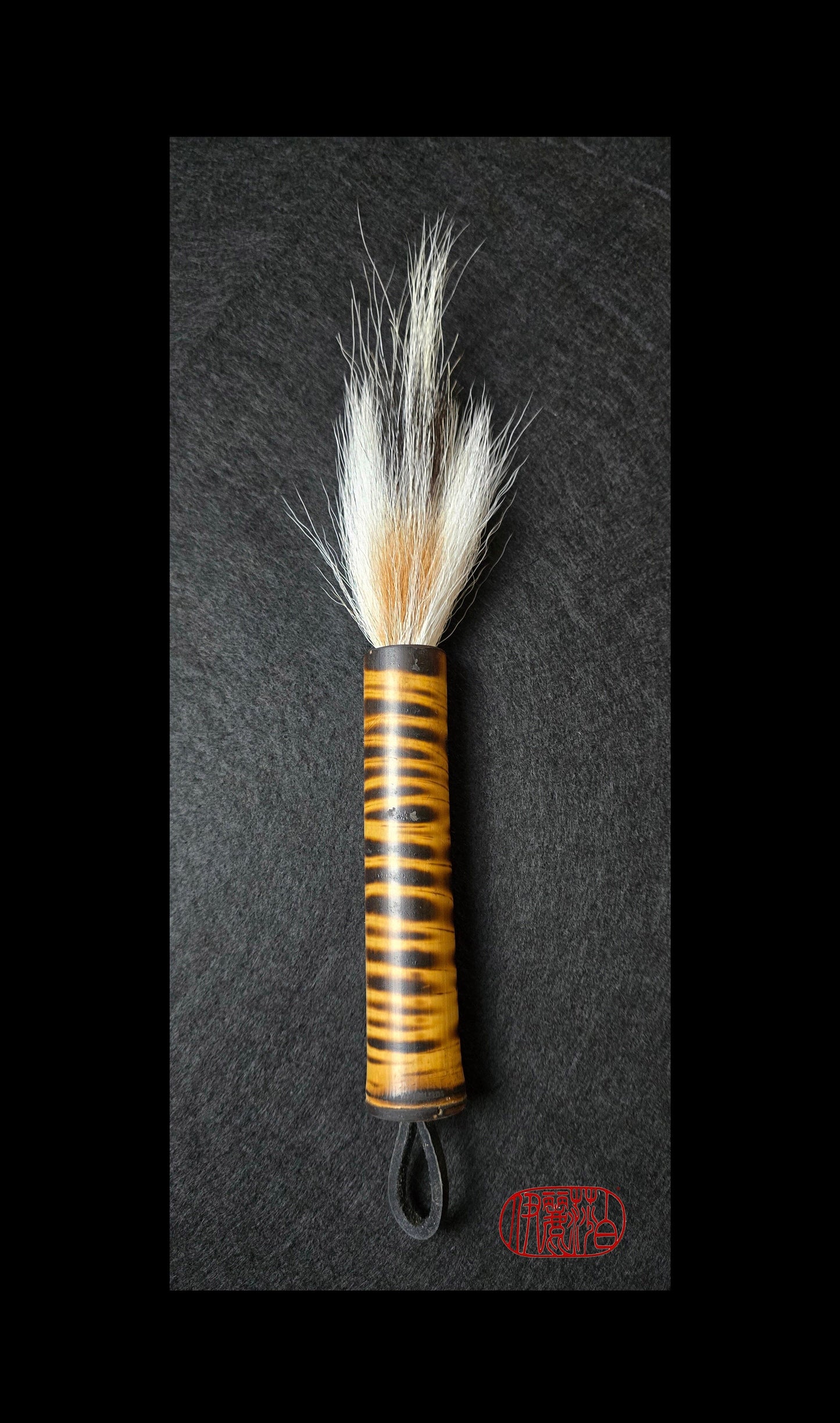Deer and Skunk Bristle Sumi-e Brush with Bamboo Handle Paintbrush Elizabeth Schowachert Art