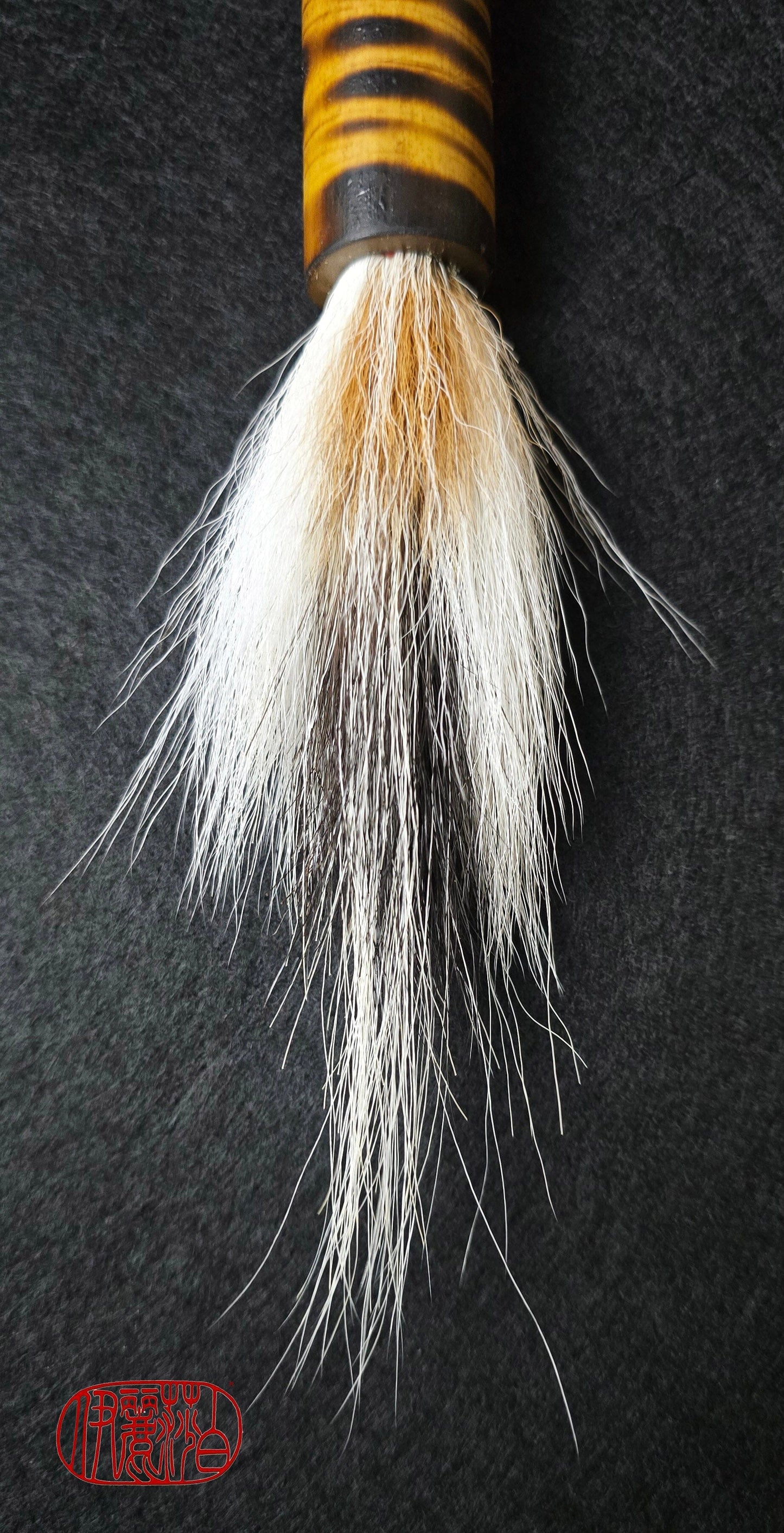Deer and Skunk Bristle Sumi-e Brush with Bamboo Handle Paintbrush Elizabeth Schowachert Art