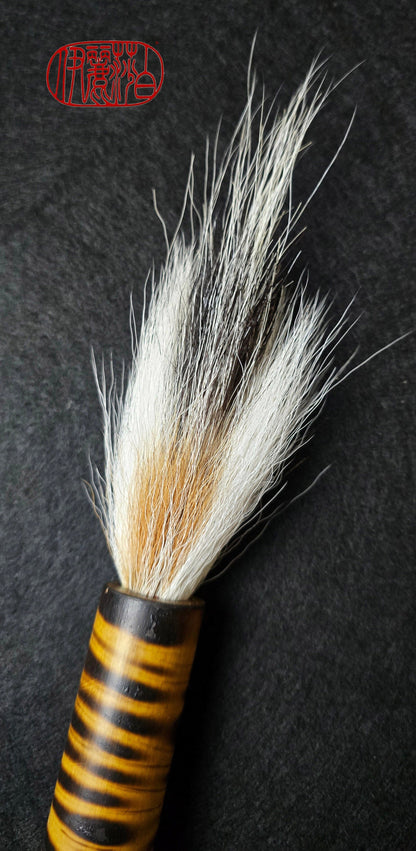 Deer and Skunk Bristle Sumi-e Brush with Bamboo Handle Paintbrush Elizabeth Schowachert Art