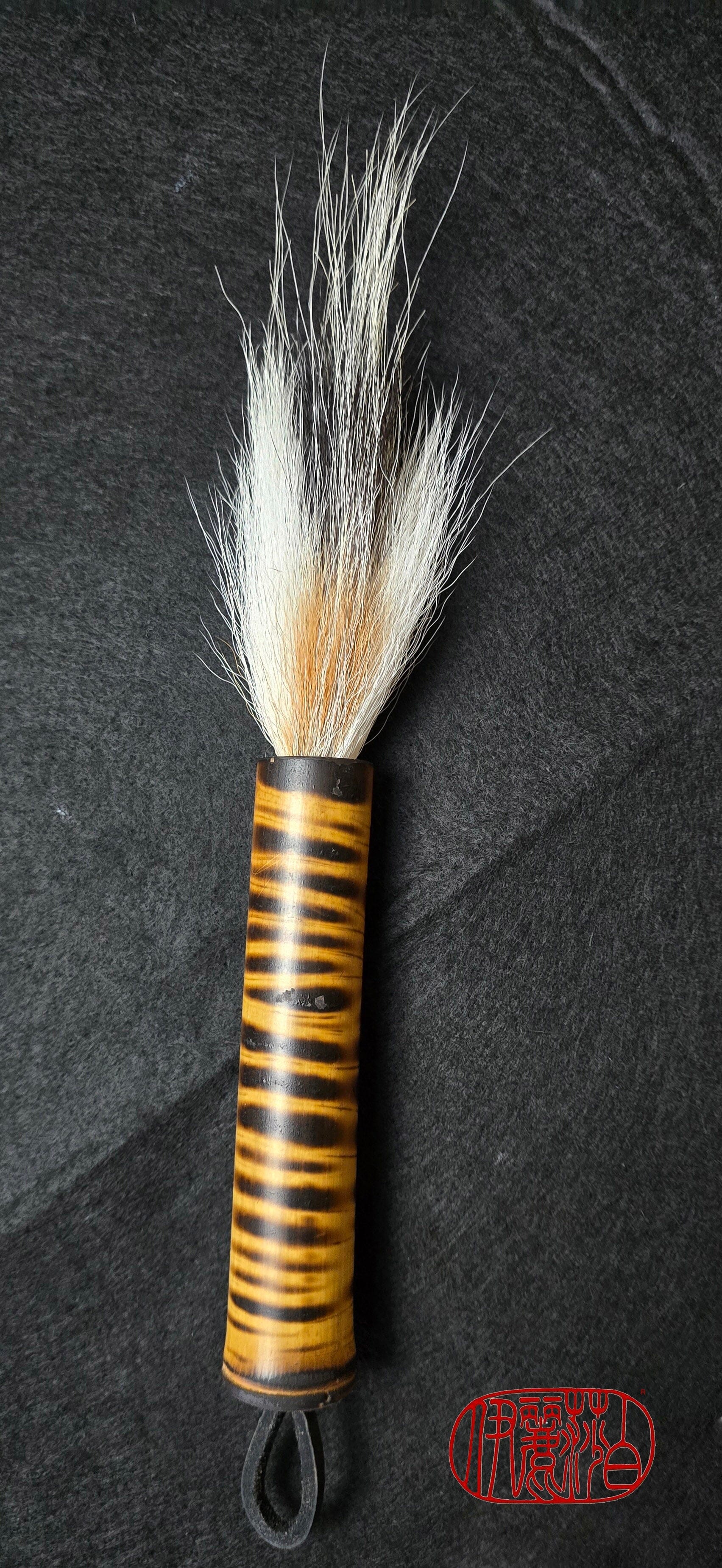Deer and Skunk Bristle Sumi-e Brush with Bamboo Handle Paintbrush Elizabeth Schowachert Art