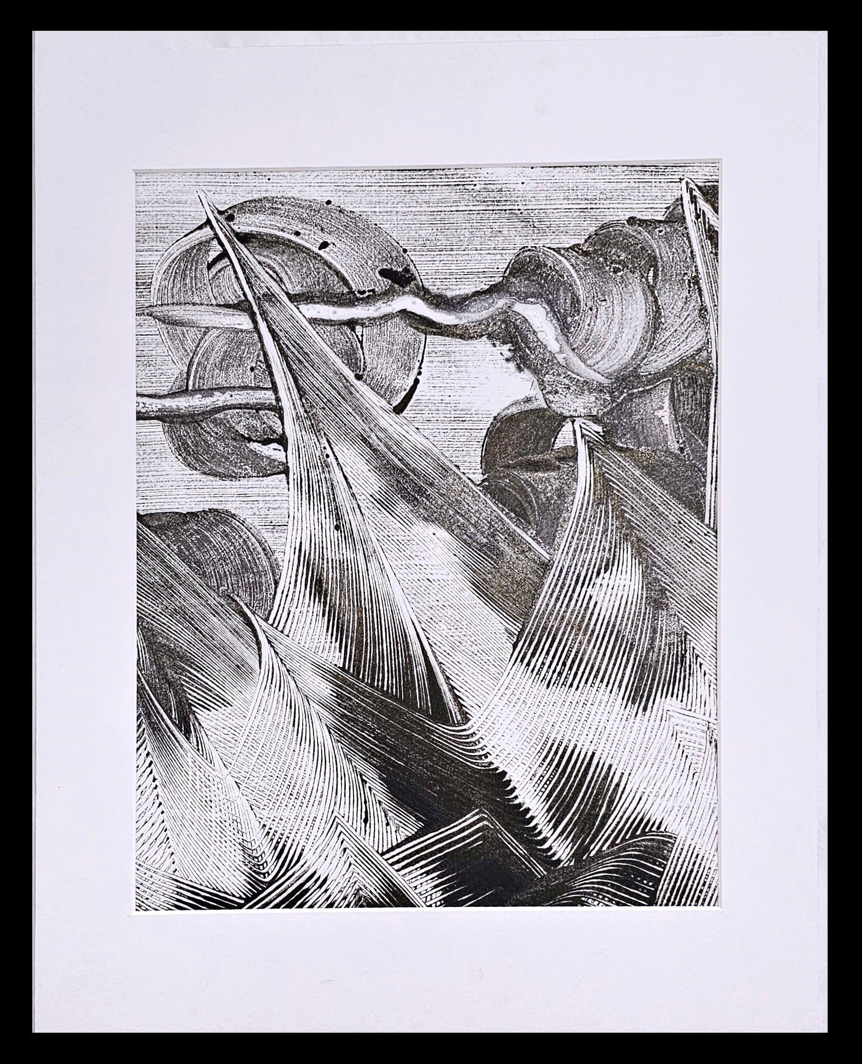 "Echoes" Encaustic Monotype on Paper Artwork Elizabeth Schowachert Art
