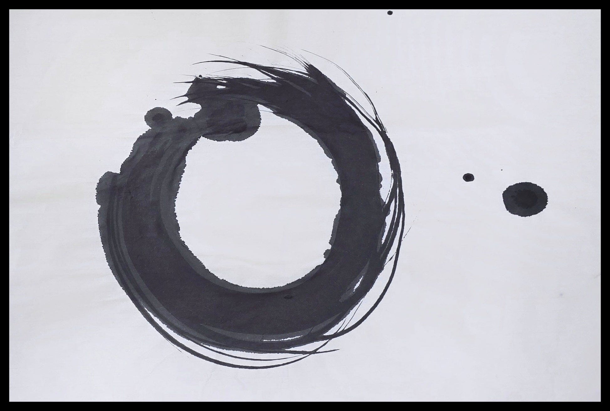 Encaustic Monotype "Centered Presence" on Asian Mulberry Paper – 18"X26" Artwork Elizabeth Schowachert Art