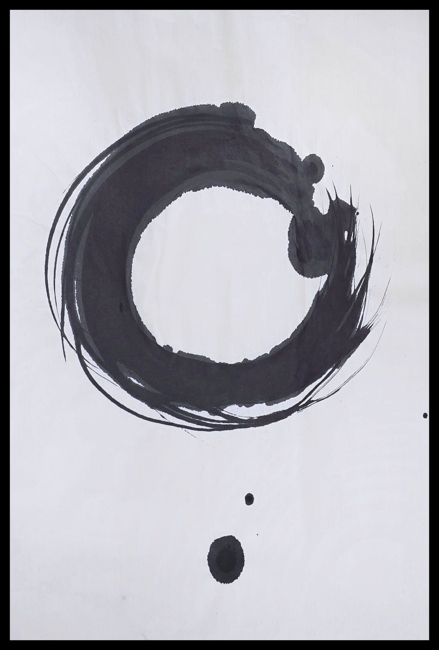 Encaustic Monotype "Centered Presence" on Asian Mulberry Paper – 18"X26" Artwork Elizabeth Schowachert Art