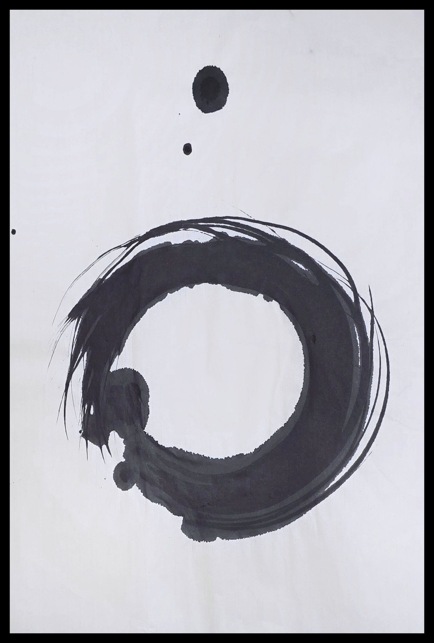 Encaustic Monotype "Centered Presence" on Asian Mulberry Paper – 18"X26" Artwork Elizabeth Schowachert Art