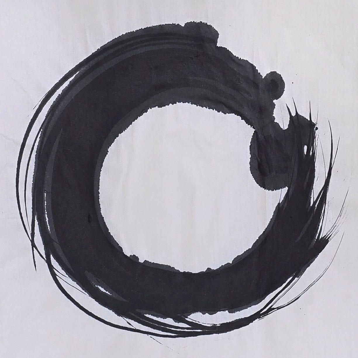 Encaustic Monotype "Centered Presence" on Asian Mulberry Paper – 18"X26" Artwork Elizabeth Schowachert Art