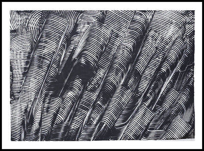 Encaustic Monotype "Shadow Weave" on Asian Mulberry Paper – 16" x 22" Artwork Elizabeth Schowachert Art