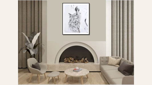 Encaustic Monotype "Woodland Drift" on Asian Mulberry Paper – 16" x 22" (Copy) Artwork Elizabeth Schowachert Art