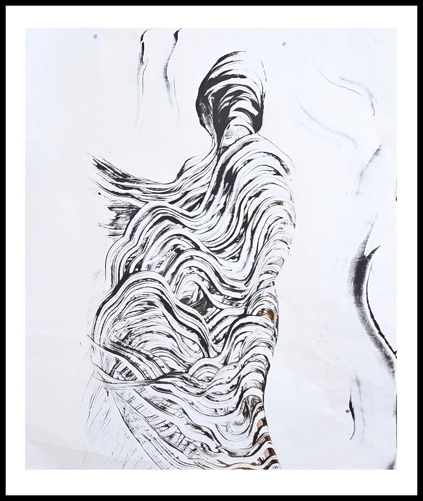 Encaustic Monotype "Woodland Drift" on Asian Mulberry Paper – 16" x 22" (Copy) Artwork Elizabeth Schowachert Art