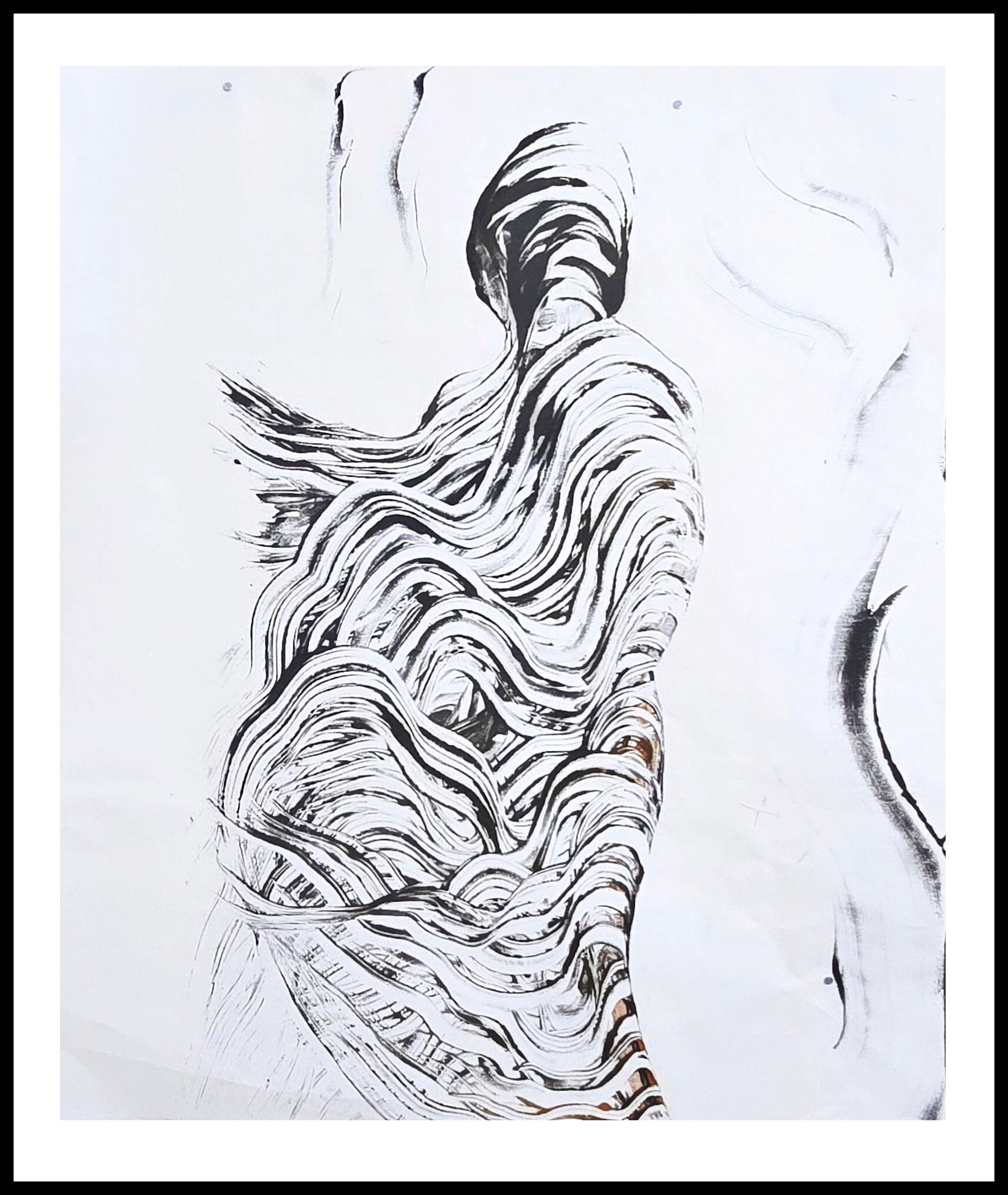 Encaustic Monotype "Woodland Drift" on Asian Mulberry Paper – 16" x 22" (Copy) Artwork Elizabeth Schowachert Art