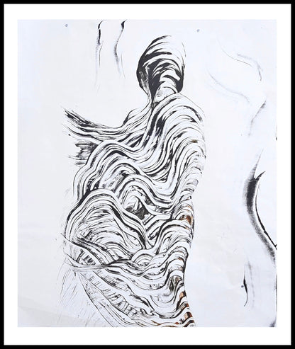 Encaustic Monotype "Woodland Drift" on Asian Mulberry Paper – 16" x 22" (Copy) Artwork Elizabeth Schowachert Art