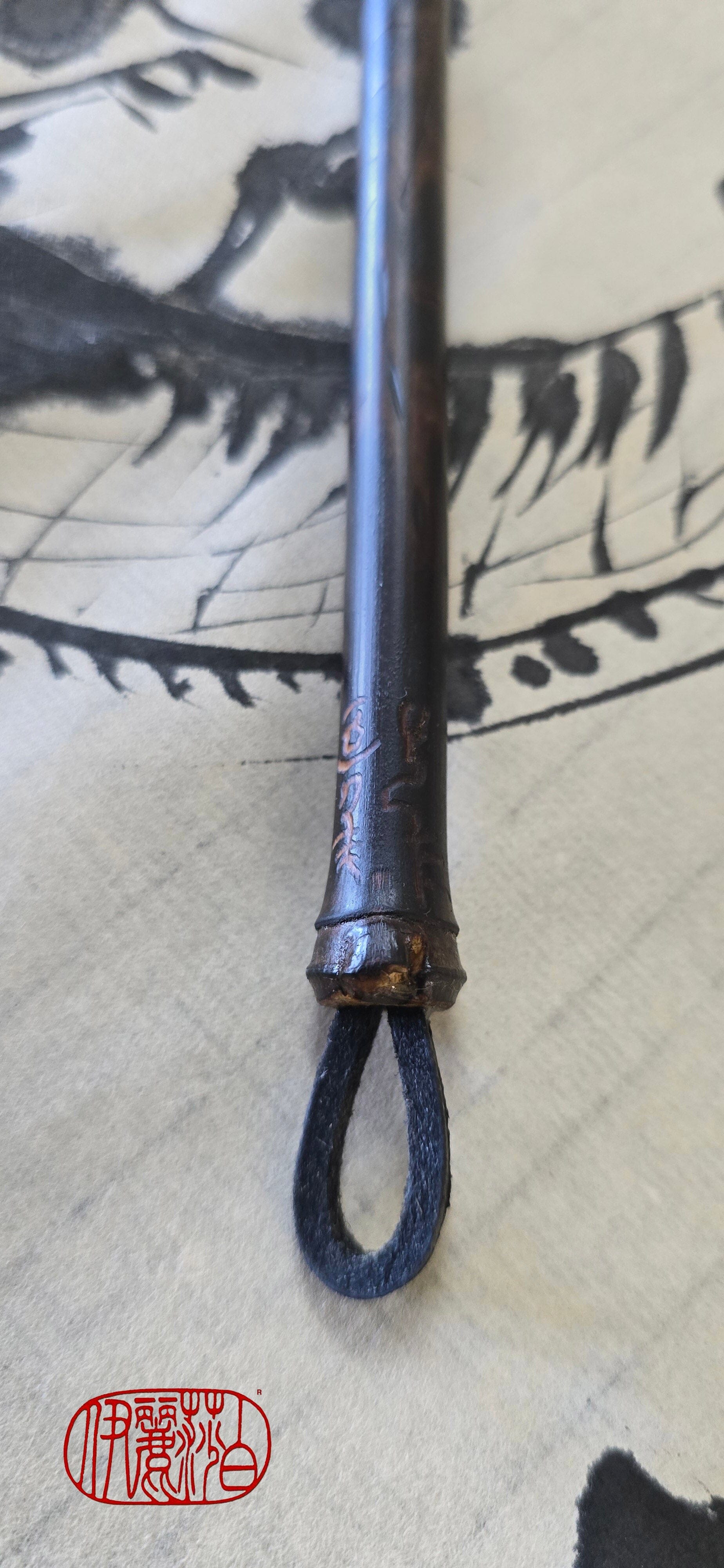 Fine Point Deer Tail Sumi-e Brush – Long Tip Bamboo Brush Paintbrushes Elizabeth Schowachert Art