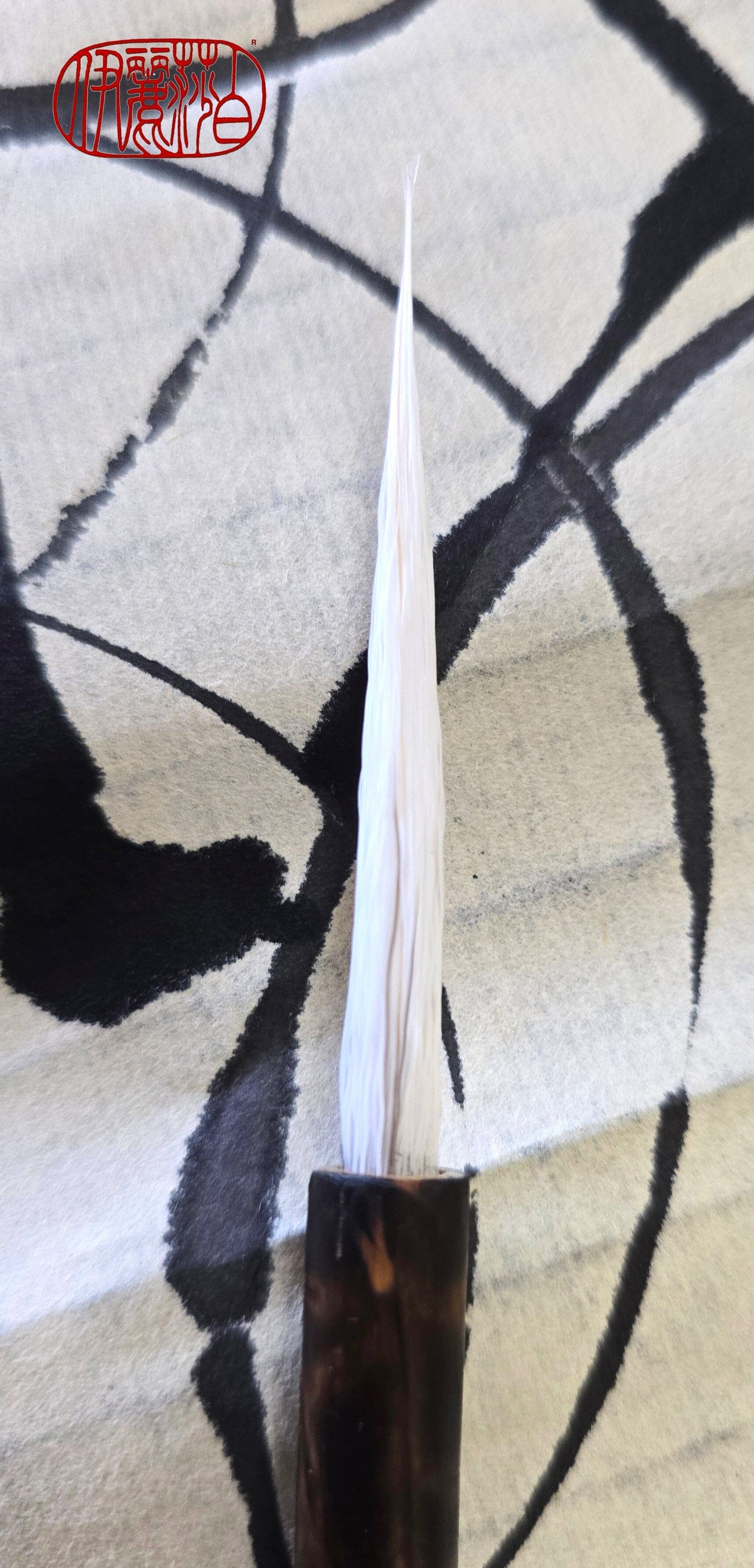 Fine Point Deer Tail Sumi-e Brush – Long Tip Bamboo Brush Paintbrushes Elizabeth Schowachert Art