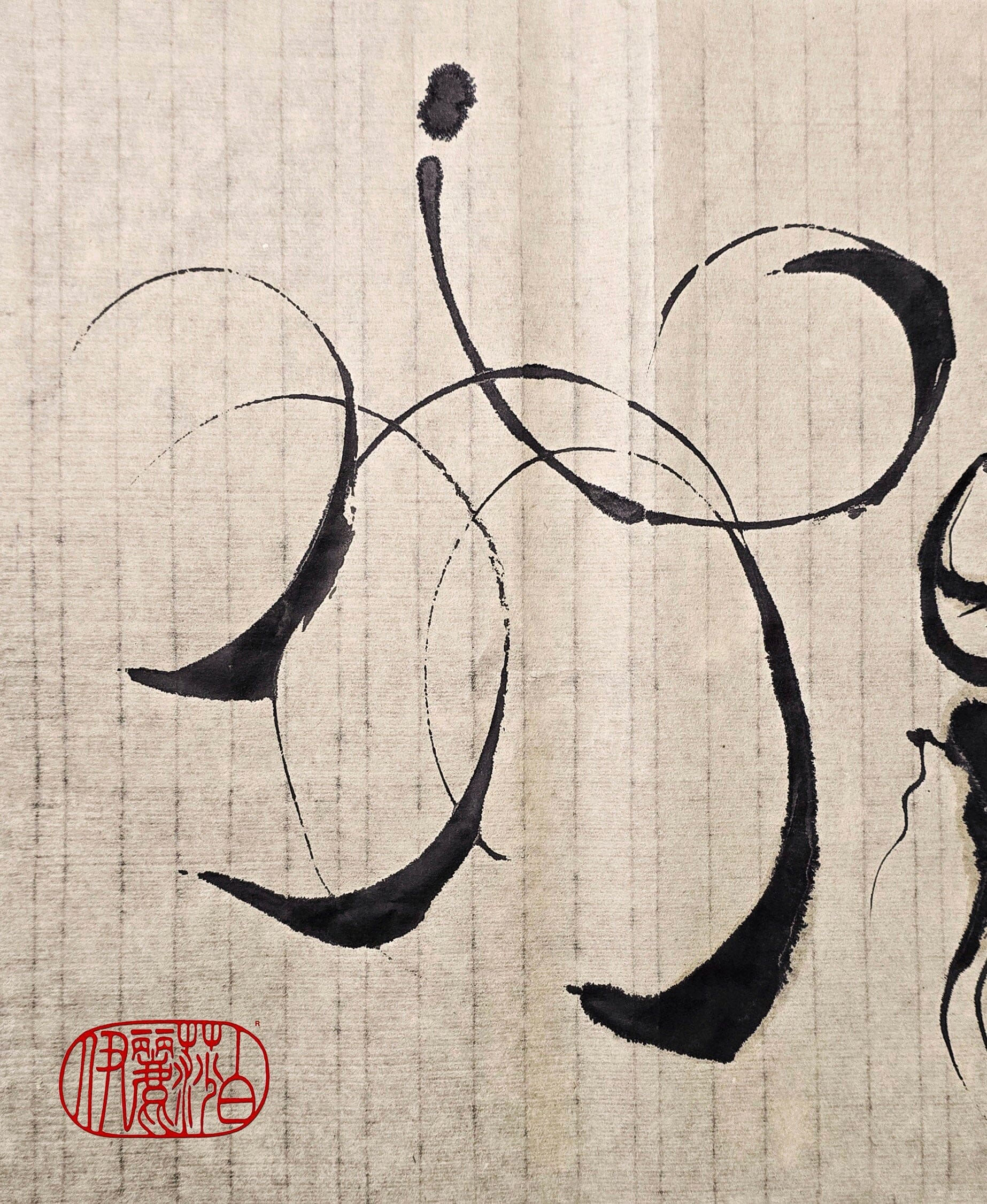 Fine Point Deer Tail Sumi-e Brush – Long Tip Bamboo Brush Paintbrushes Elizabeth Schowachert Art