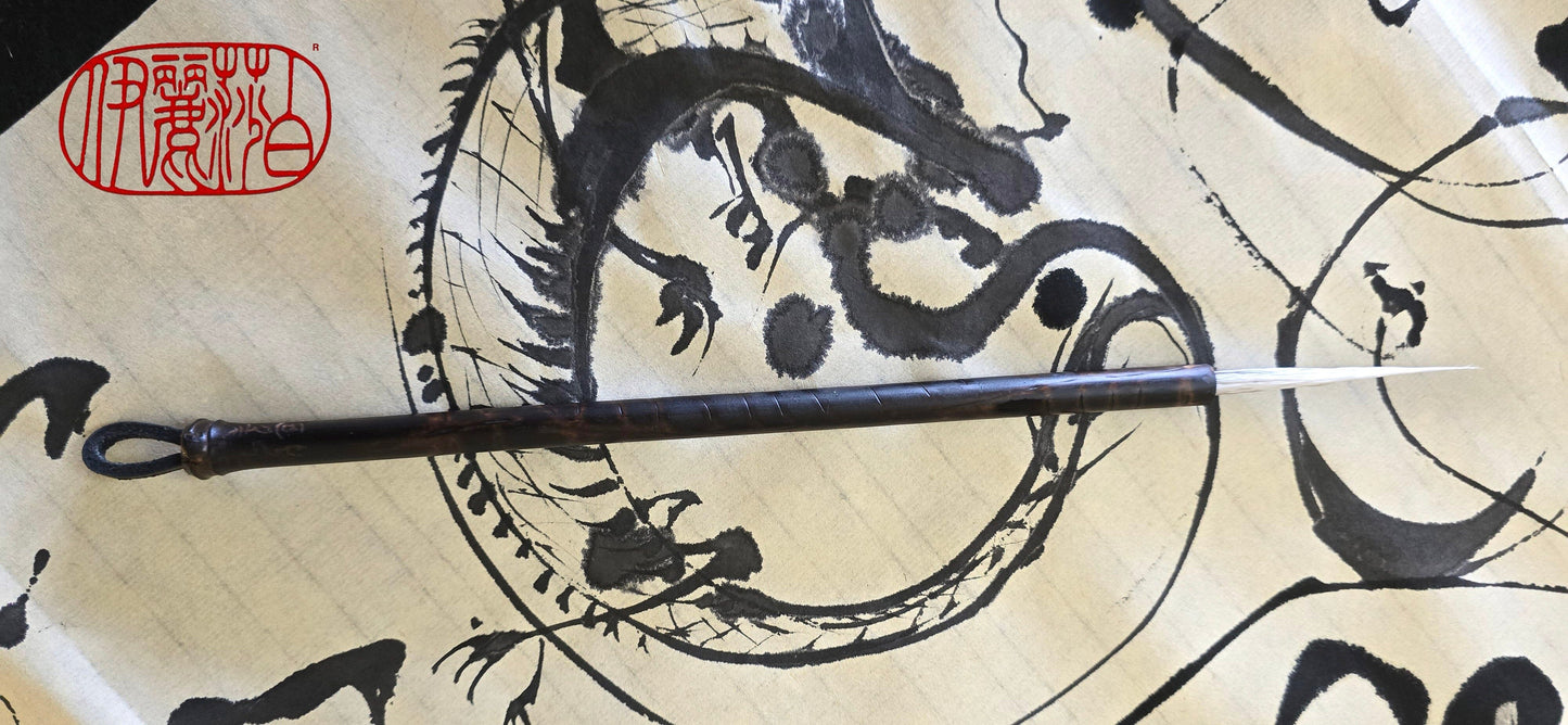 Fine Point Deer Tail Sumi-e Brush – Long Tip Bamboo Brush Paintbrushes Elizabeth Schowachert Art