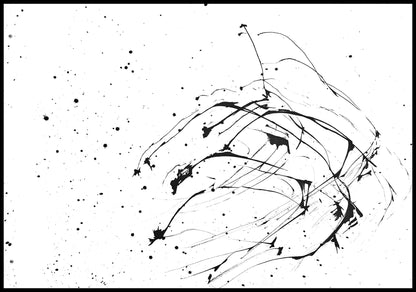 Flight Patterns – Ink on Bockingford White Watercolor Paper (30 x 22 inches) Artwork Elizabeth Schowachert Art