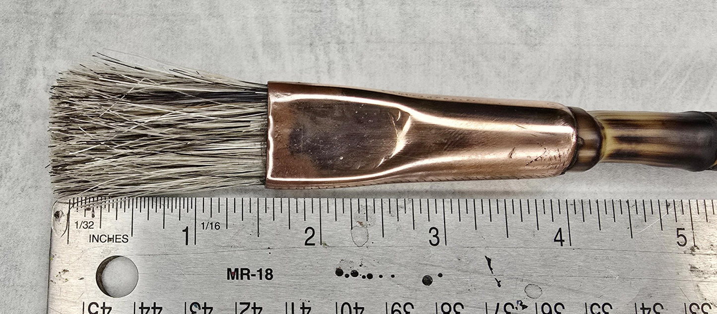 Grey Horsehair Brush – Copper Ferrule with Bamboo Handle Paintbrushes Elizabeth Schowachert Art