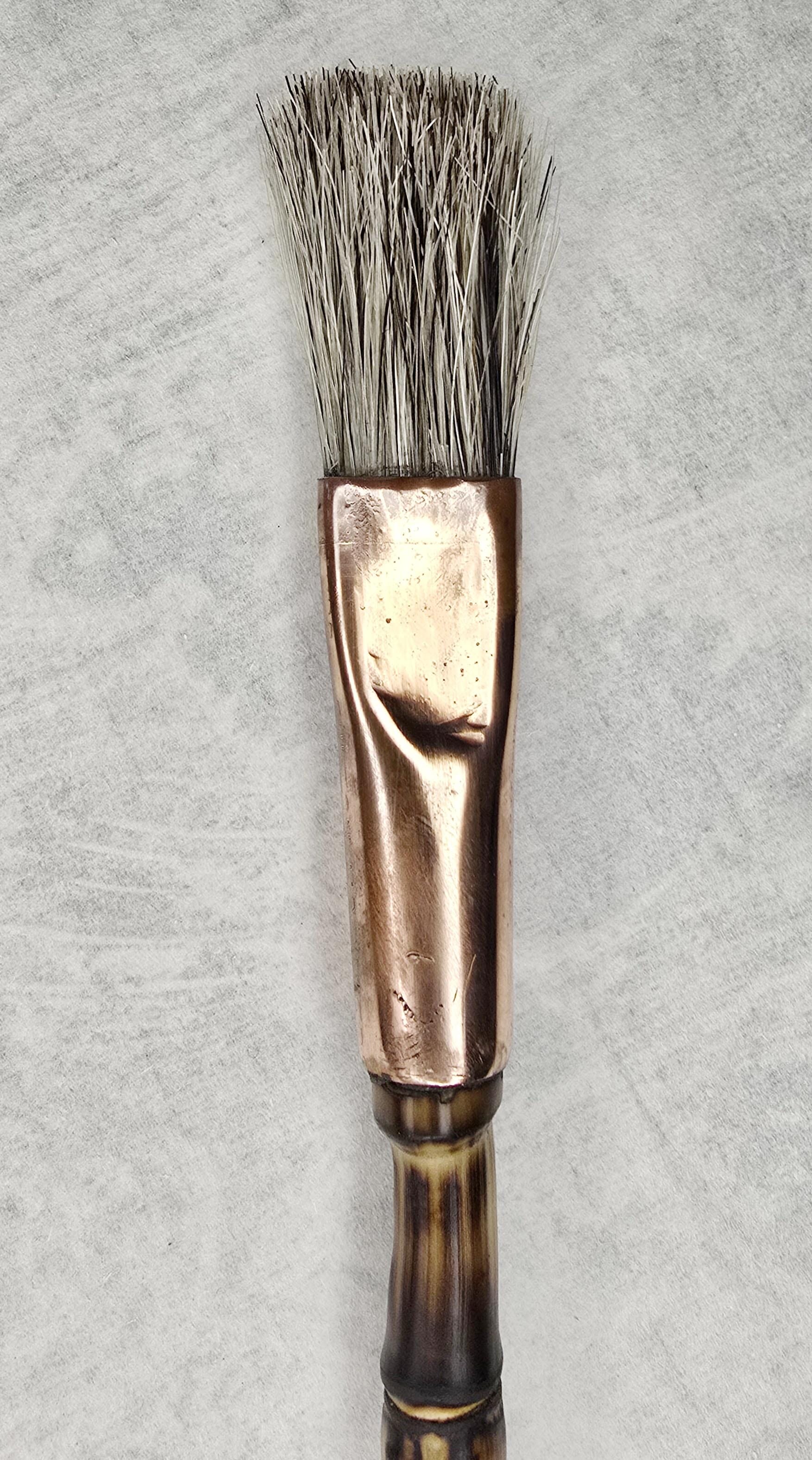 Grey Horsehair Brush – Copper Ferrule with Bamboo Handle Paintbrushes Elizabeth Schowachert Art