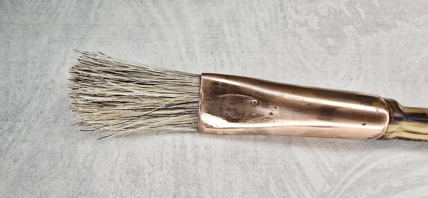 Grey Horsehair Brush – Copper Ferrule with Bamboo Handle Paintbrushes Elizabeth Schowachert Art