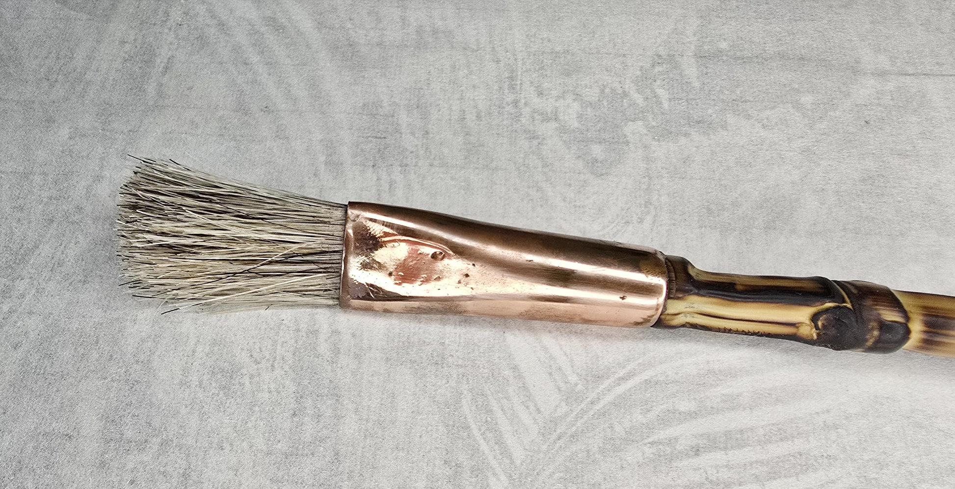 Grey Horsehair Brush – Copper Ferrule with Bamboo Handle Paintbrushes Elizabeth Schowachert Art