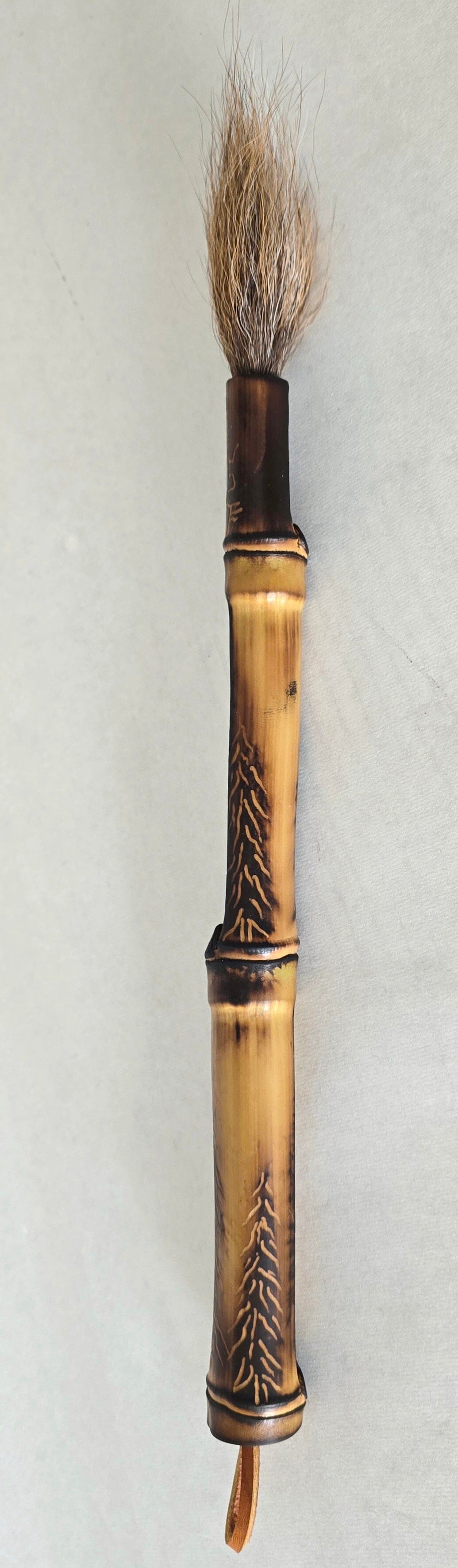 Handcrafted Deer Tail Paintbrush With Bamboo Handle Paintbrush Elizabeth Schowachert Art