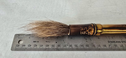 Handcrafted Deer Tail Paintbrush With Bamboo Handle Paintbrush Elizabeth Schowachert Art