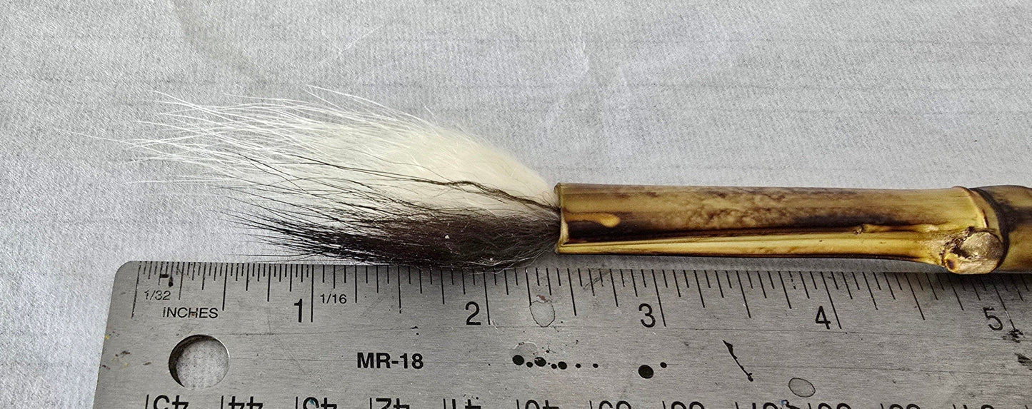 Handcrafted Deer Tail Sumi-e Brush with Soft Bristles and Light Spring Sumi-e Paint Brush Elizabeth Schowachert Art