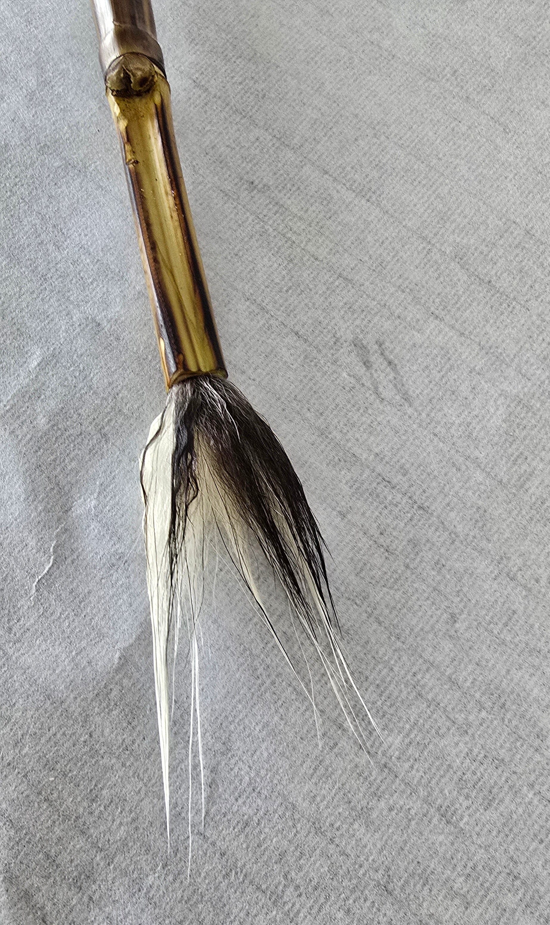 Handcrafted Deer Tail Sumi-e Brush with Soft Bristles and Light Spring Sumi-e Paint Brush Elizabeth Schowachert Art