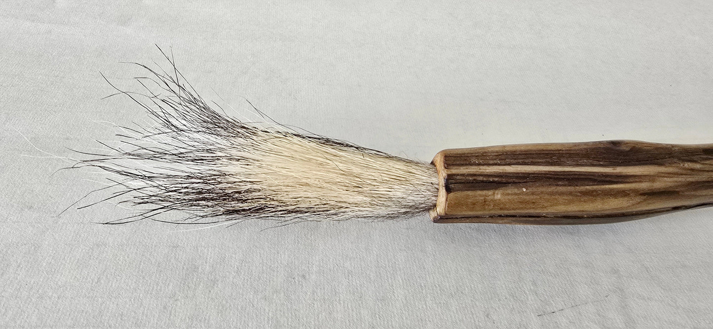 Handcrafted Deertail Paintbrush – for Expressive Mark-Making in Ink, Watercolor, and Acrylic Paintbrush Elizabeth Schowachert Art