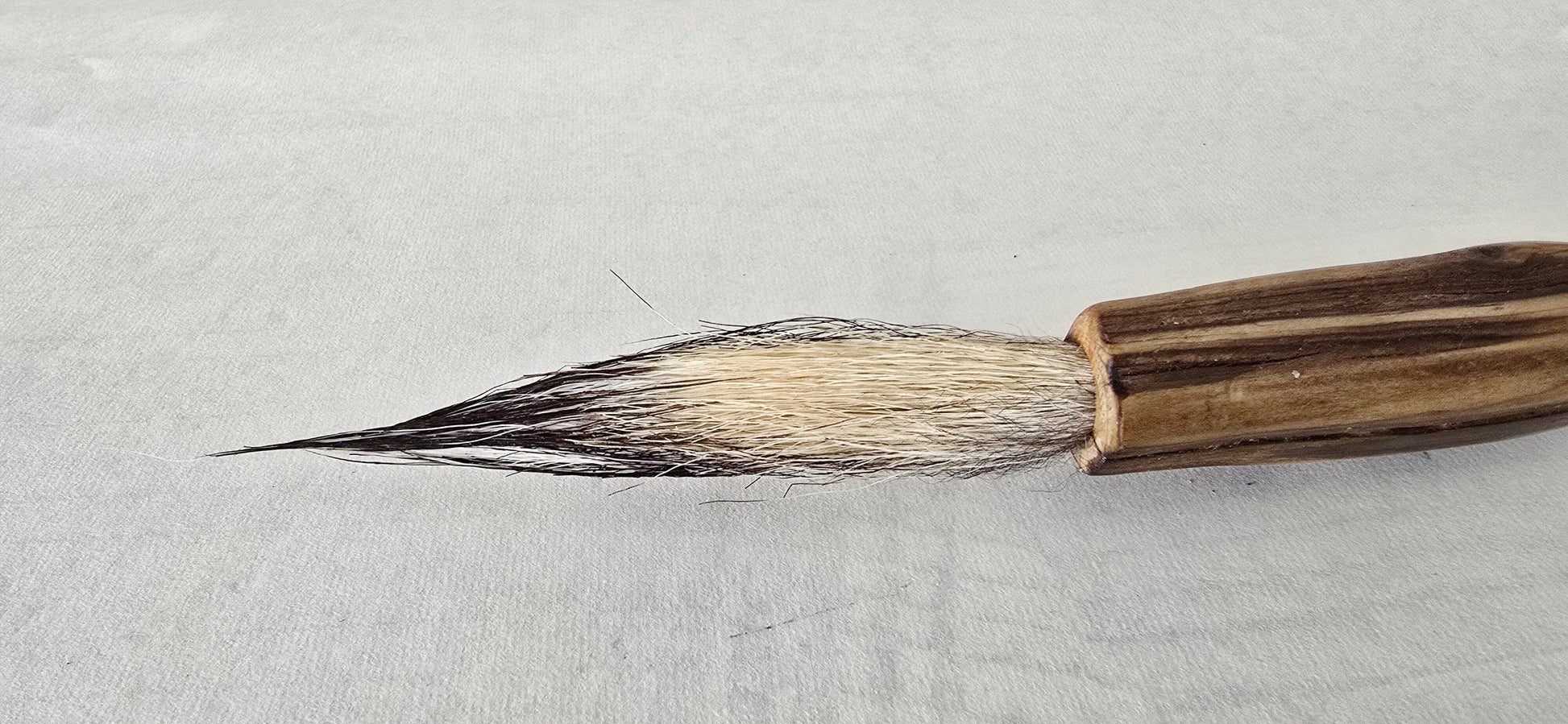 Handcrafted Deertail Paintbrush – for Expressive Mark-Making in Ink, Watercolor, and Acrylic Paintbrush Elizabeth Schowachert Art