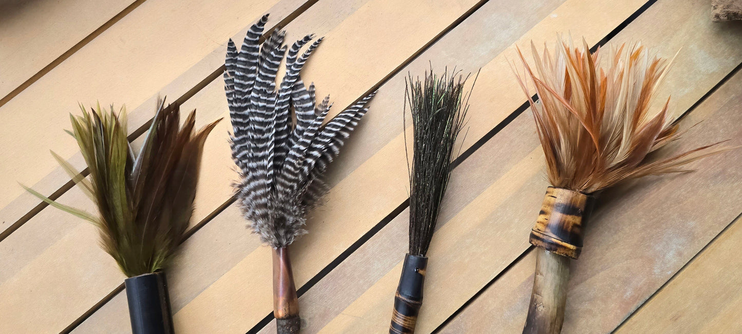 Handcrafted Feather Brushes for Fluid Media – Sold Individually Paintbrushes Elizabeth Schowachert Art