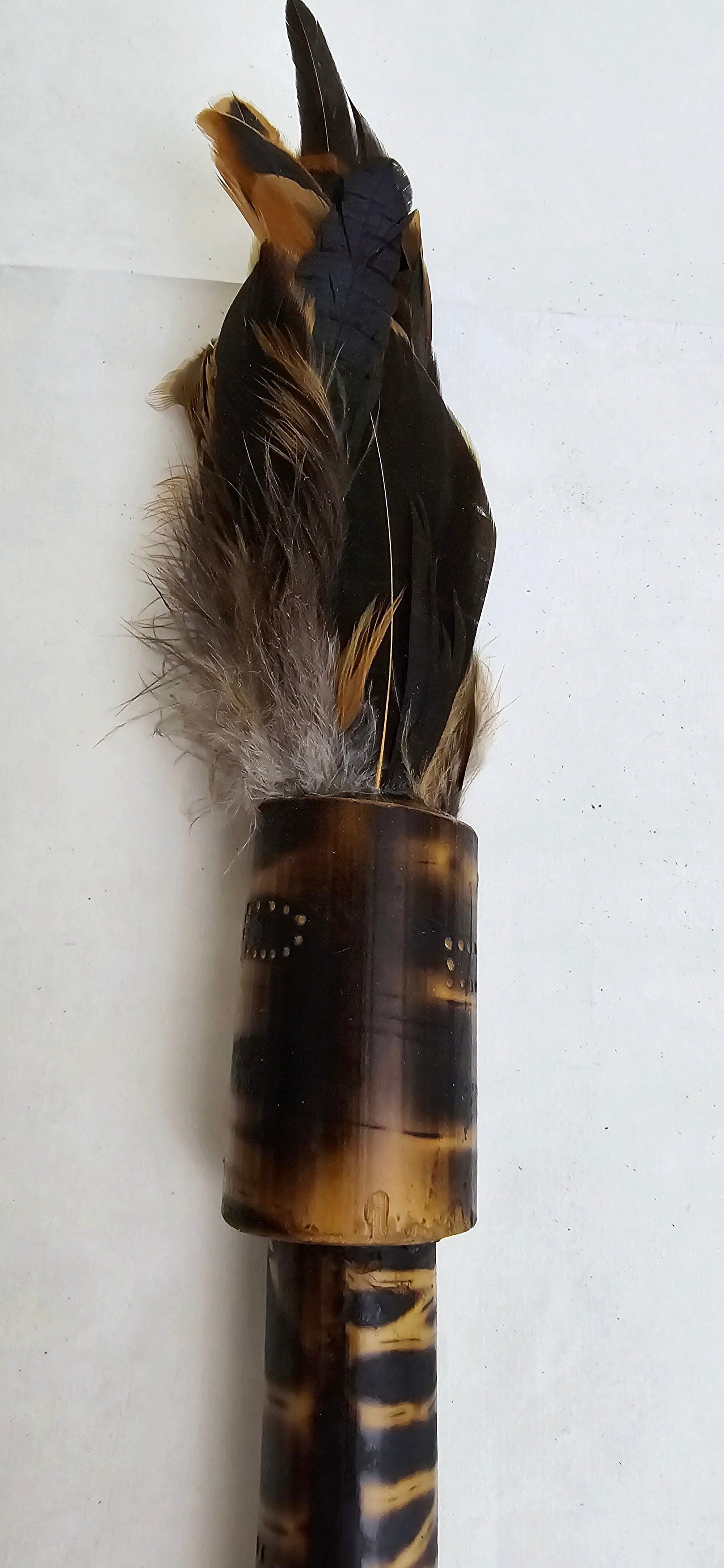 Handcrafted Rooster Saddle Feather Sumi-e Style Painter's Brush Paintbrush Elizabeth Schowachert Art