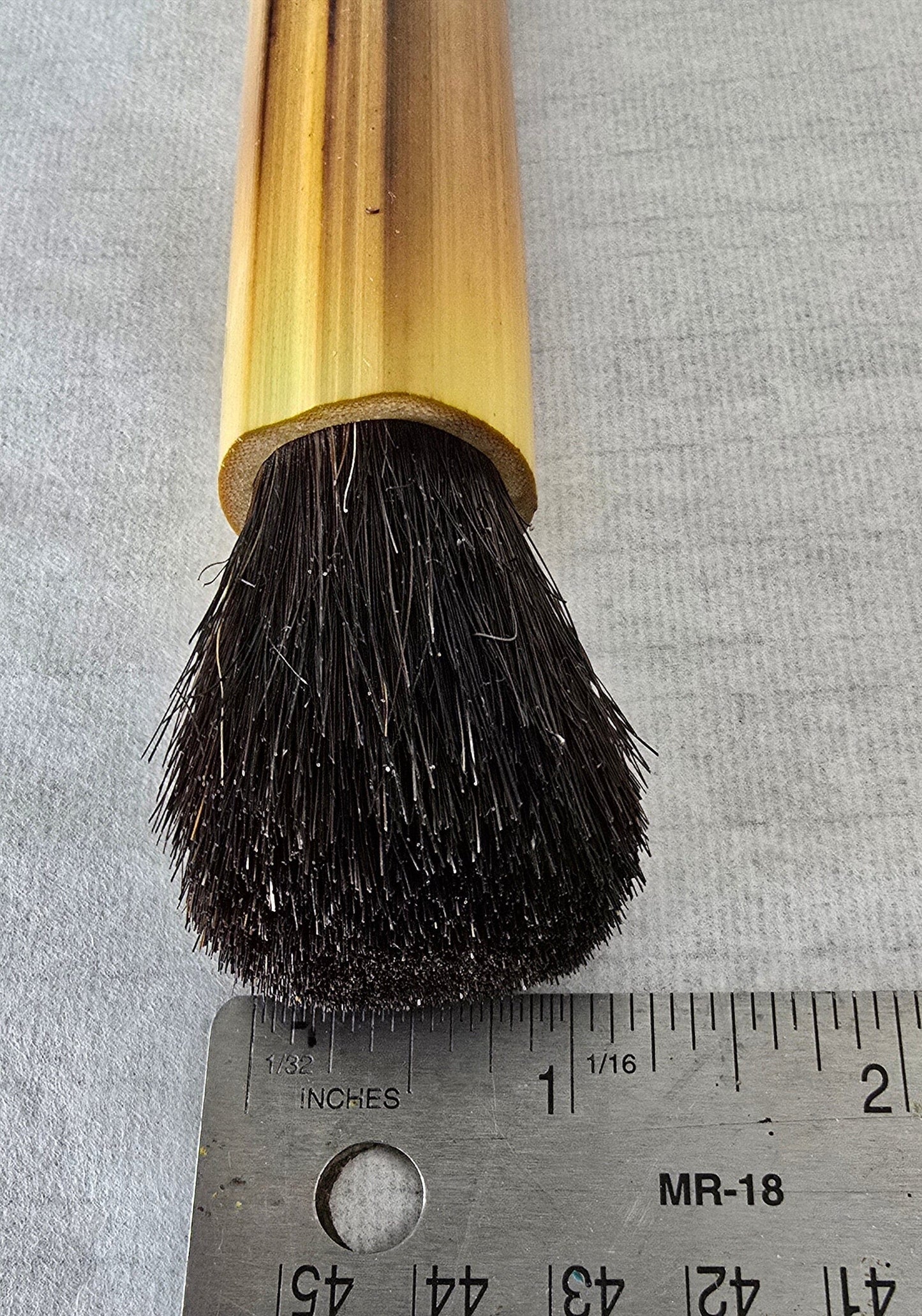 Handcrafted Semi-Coarse Sumi-e Brush with Dragon Engraved Bamboo Handle Paintbrush Elizabeth Schowachert Art