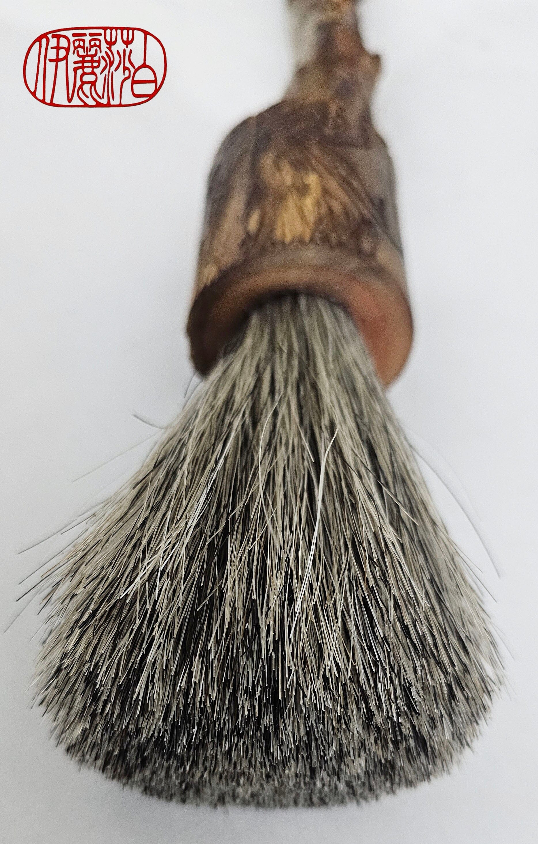 Handcrafted Sumi-e Style Painter's Brush with Driftwood Handle and Horsehair Bristles Sumi-e Paintbrush Elizabeth Schowachert Art