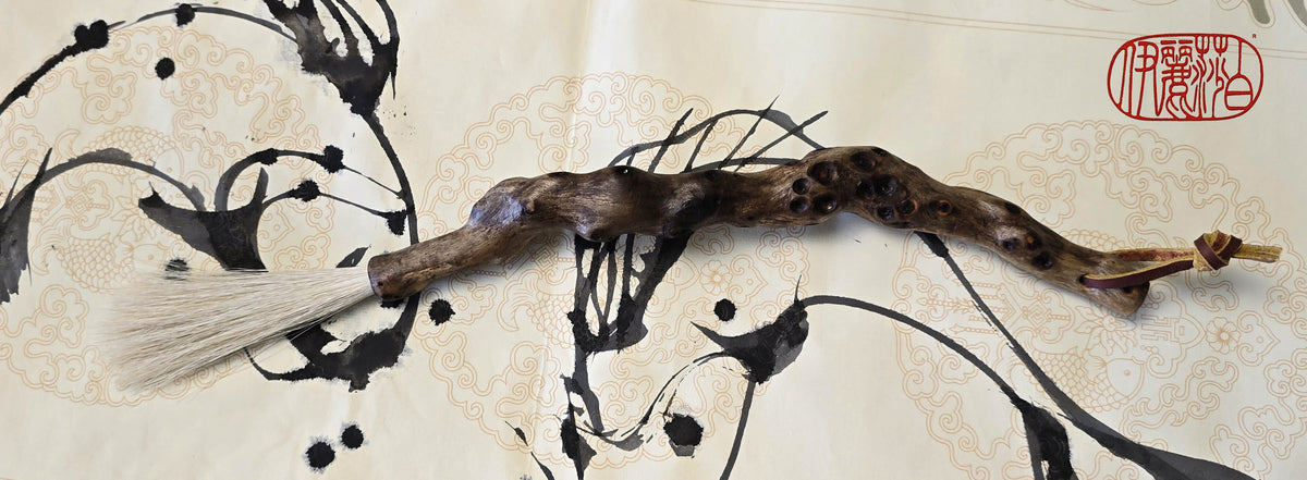 Handmade Driftwood White Horsehair Sumi-e Brush Paintbrushes Elizabeth Schowachert Art