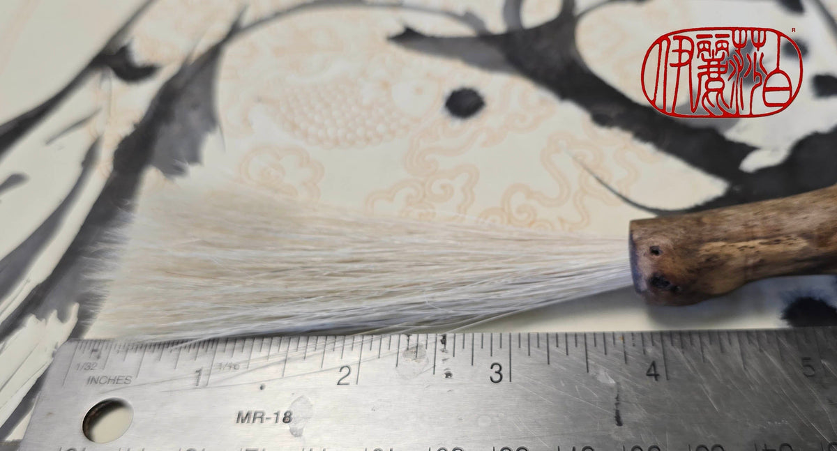 Handmade Driftwood White Horsehair Sumi-e Brush Paintbrushes Elizabeth Schowachert Art